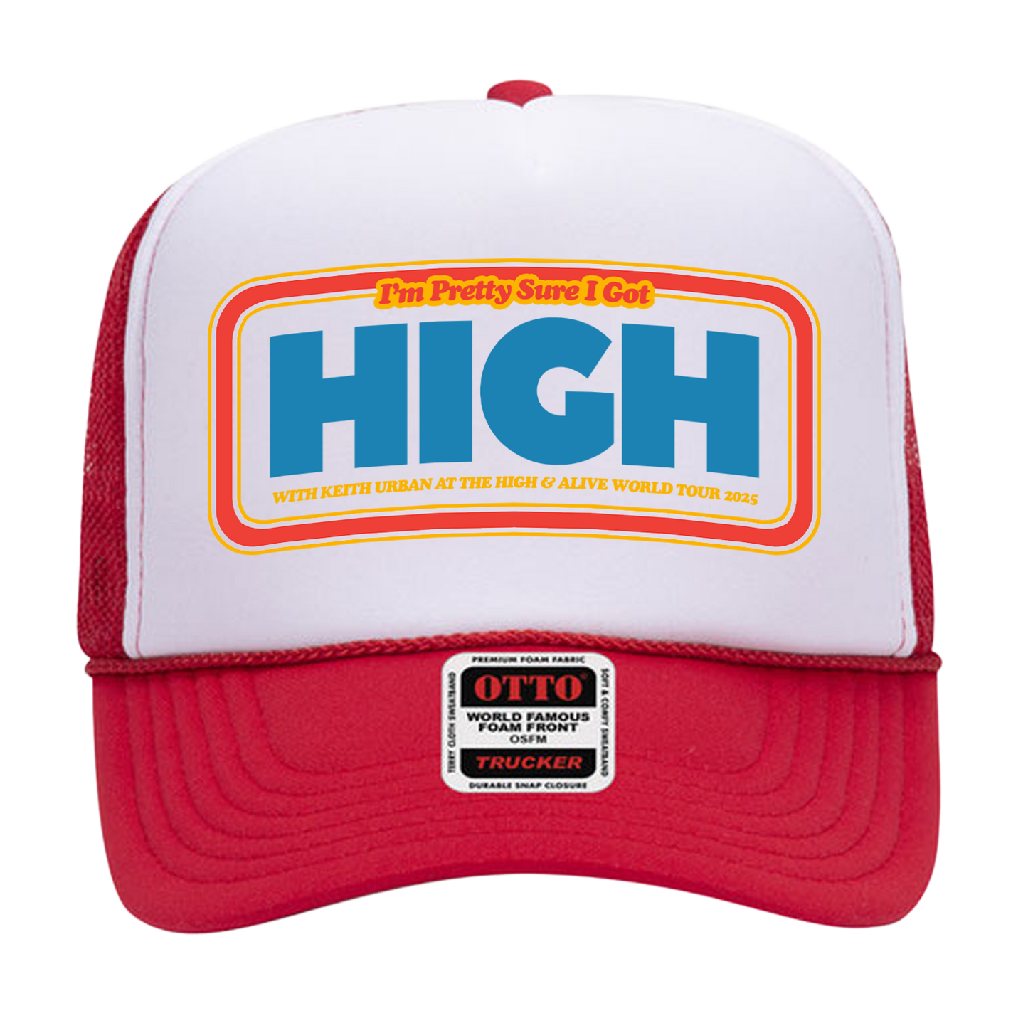HIGH Tour Red Trucker Hat